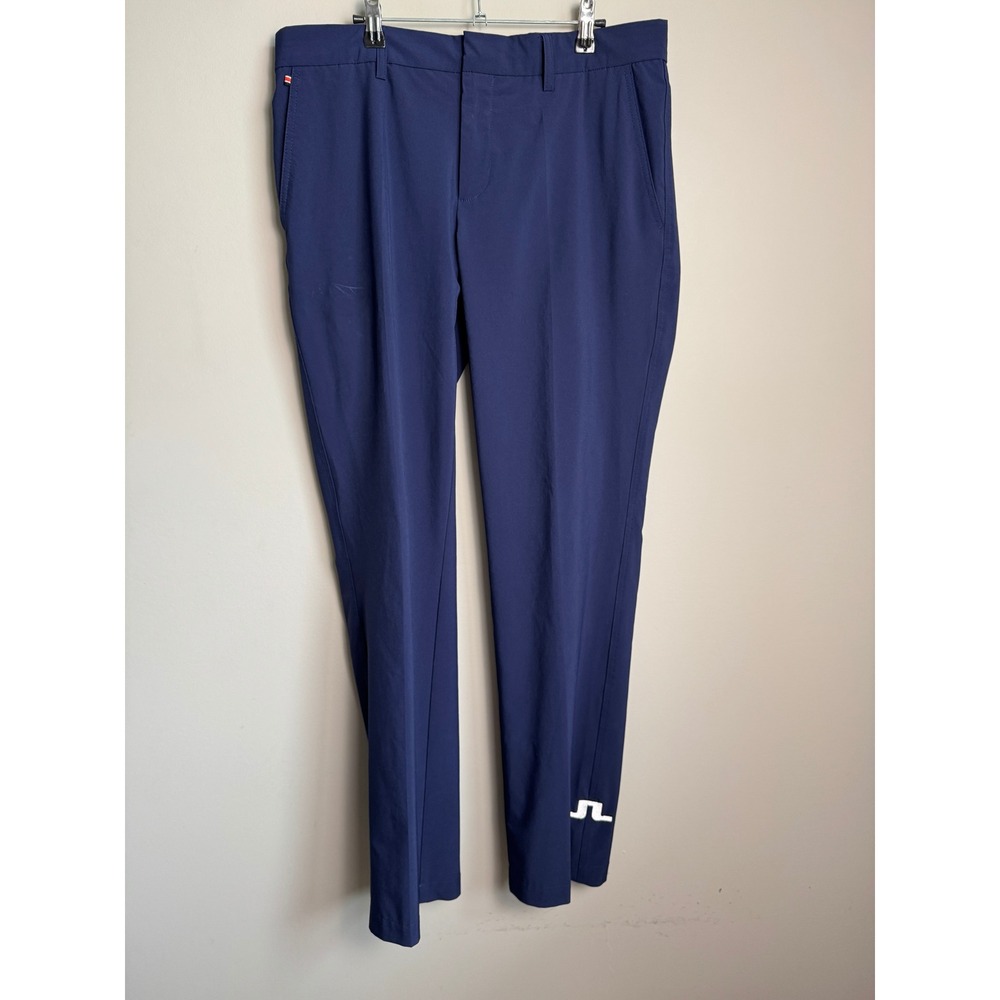 J.Lindeberg Mens Navy Blue JL Tour Micro Stretch Pants 34/34 Golf Preppy Slim